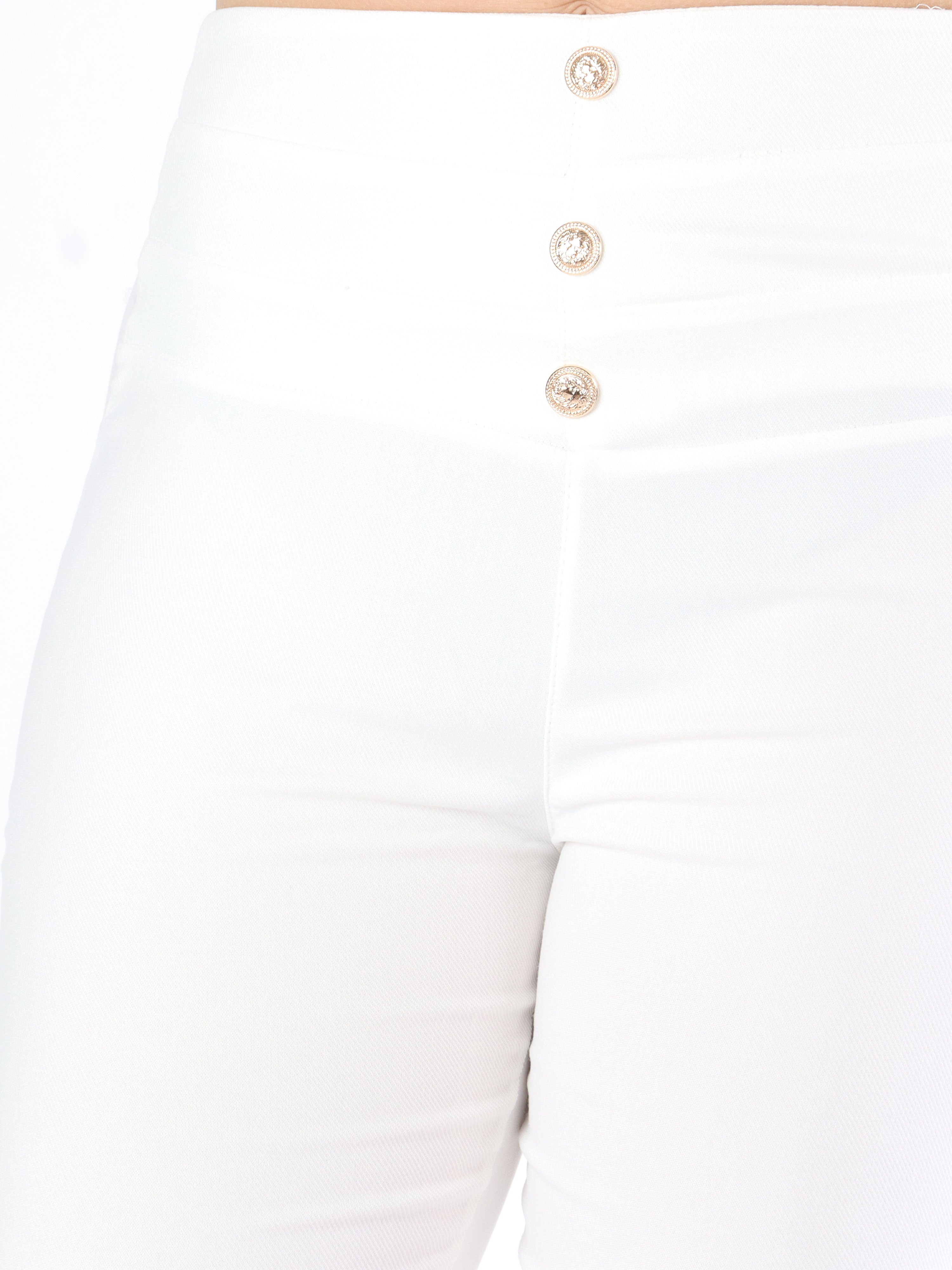 Tilla - Bukser med guld knapper foran